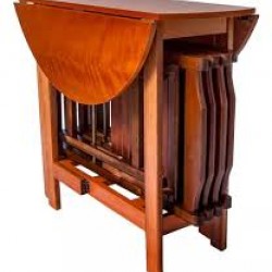 CONJ. DOBRAVEL PRATICO RED 90 COM 4 CADEIRAS