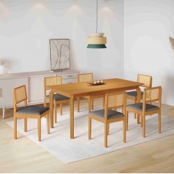 MESA ALEGRA CANDIAN 1,60 X 0,80 CC S/VIDRO TAMP. AMADEIRADO - CINAMOMO