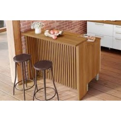 PAINEL DE ILHA NESHER 120 CM 100% MDF FREIJO