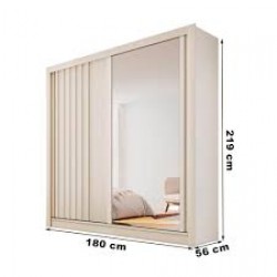 ROUPEIRO LUGANO 1 PORTA ESPELHO 1 PORTA RIPADA