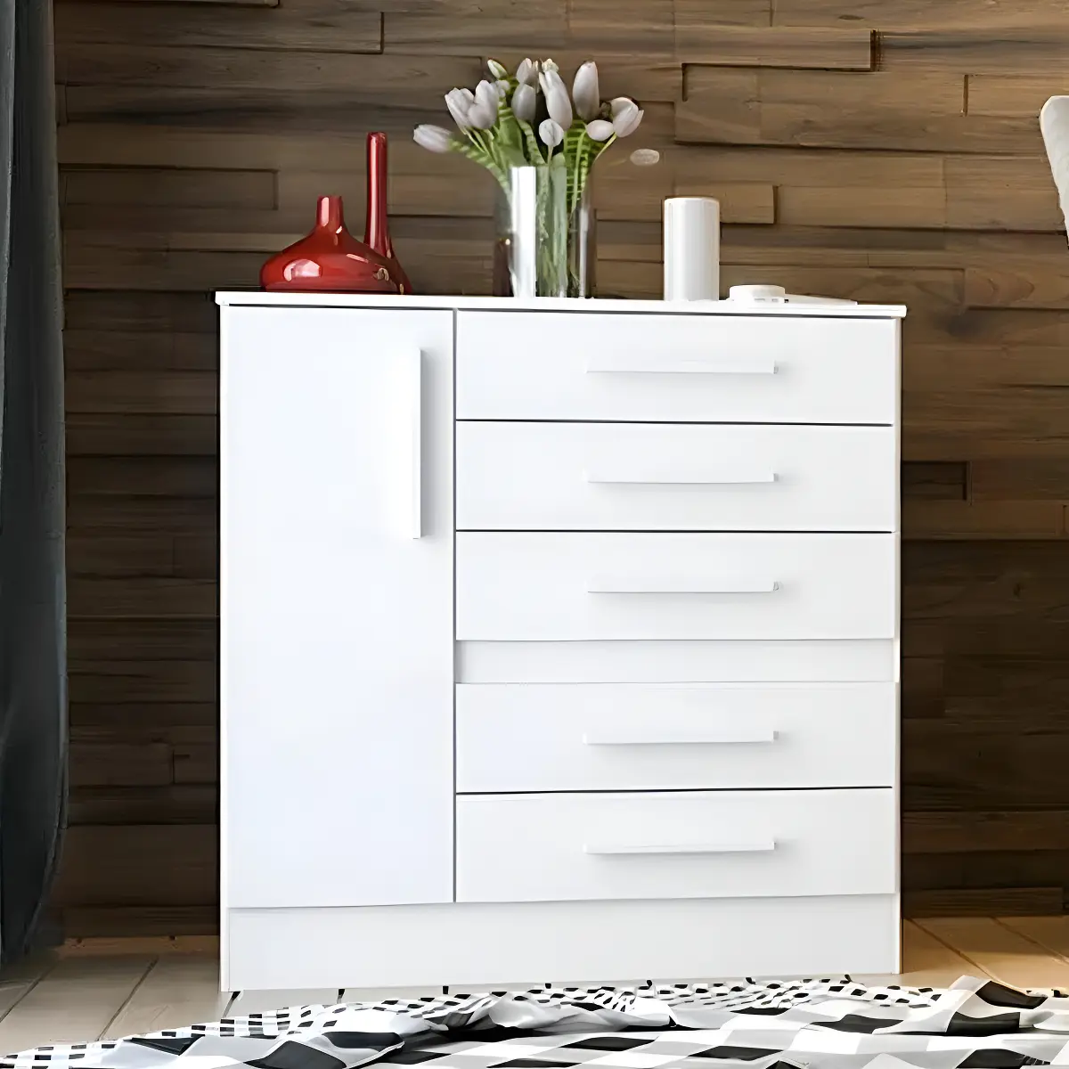 COMODA 1 PORTA 5 GAVETAS ADVANTAGE RE 032094
