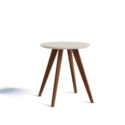 MESA LATERAL CLASSIC REDONDA -  OFF WHITE