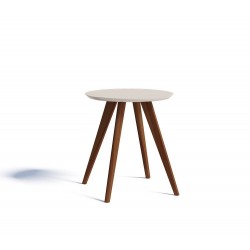 MESA LATERAL CLASSIC REDONDA -  OFF WHITE