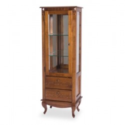 CRISTALEIRA COUNTRY C/ 1  GAVETA LATERAL 191X81X40 CAPUCCINO REF 5215
