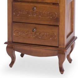 CRISTALEIRA COUNTRY C/ 1  GAVETA LATERAL 191X81X40 CAPUCCINO REF 5215