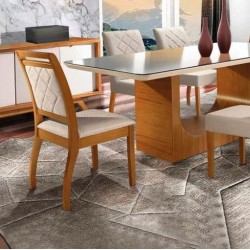 MESA COPACABANA 1,60 X 1,00 - CINAMOMO C/OFF WHITE