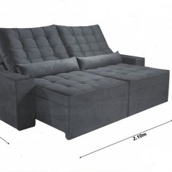 ESTOFADO EURO POCKET 2 MOD 80 C/ BRAÇO 25 - TEC. B-38