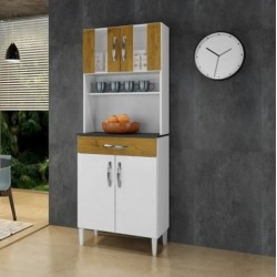 KIT MILAO 4 PORTAS - BRANCO C/ROVERE