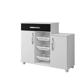 FRUTEIRA TERESINA - BRANCO / PRETO COM CESTO BRANCO