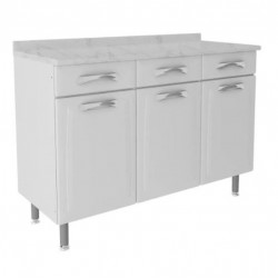 BALCÃO COZINHA 3 PTS E 3 GV IG3GD-120 PREMIUM - BRANCO