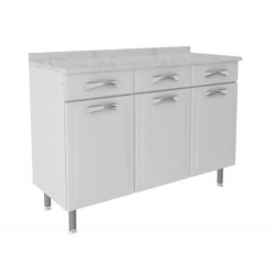 BALCÃO COZINHA 3 PTS E 3 GV IG3GD-120 PREMIUM - BRANCO