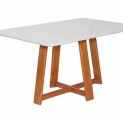 MESA BELLA 1,00 - CASTANHO C/OFF WHITE