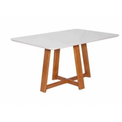 MESA BELLA 1,00 - CASTANHO C/OFF WHITE
