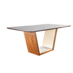 MESA ITÁLIA 1,60 X 1,00 - CINAMOMO C/OFF  WHITE