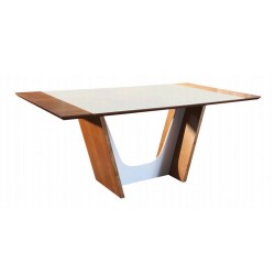 MESA MILANO 1,60 X 1,00 - CANELA C/OFF WHITE