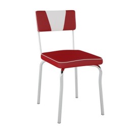 CADEIRA PC13 - VERMELHO C/BRANCO