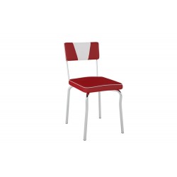 CADEIRA PC13 - VERMELHO C/BRANCO