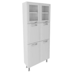 PANELEIRO DUPLO C/VIDROS 6 PTS IPLDV-80 NG PREMIUM - BRANCO