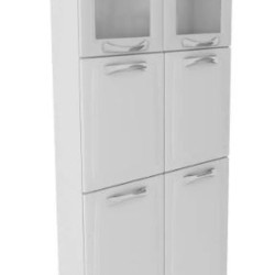 PANELEIRO DUPLO C/VIDROS 6 PTS IPLDV-80 NG PREMIUM - BRANCO