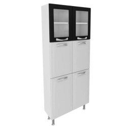 PANELEIRO DUPLO C/VIDROS 6 PTS IPLDV-80 NG PREMIUM - PRETO