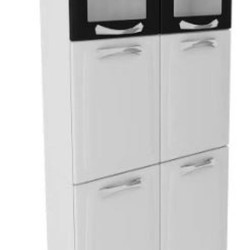 PANELEIRO DUPLO C/VIDROS 6 PTS IPLDV-80 NG PREMIUM - PRETO