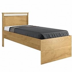 CAMA SOLTEIRO ZURIQUE - AMÊNDOA / OFF WHITE
