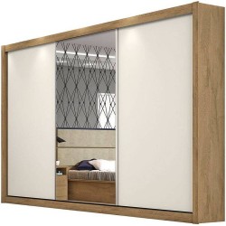 ROUPEIRO TORONTO COM 1 PT ESPELHADA - COSTAS 3mm - AMENDOA/ OFF WHITE