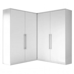 DORMITÓRIO DE CANTO VIENA 100%MDF - BRANCO ACETINADO