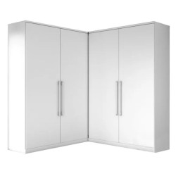 DORMITÓRIO DE CANTO VIENA 100%MDF - BRANCO ACETINADO