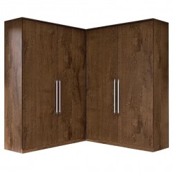 DORMITÓRIO DE CANTO VIENA 100%MDF - BRAÚNA