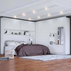 DORMITÓRIO CONJUGADO FIRENZE 100%MDF - BRANCO ACETINADO