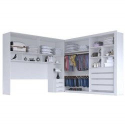 DORMITÓRIO CONJUGADO FIRENZE 100%MDF - BRANCO ACETINADO