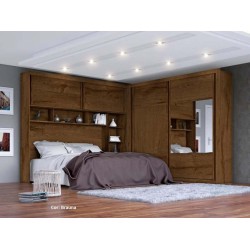DORMITÓRIO CONJUGADO FIRENZE 100%MDF - BRAÚNA