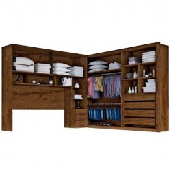 DORMITÓRIO CONJUGADO FIRENZE 100%MDF - BRAÚNA
