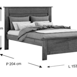 CAMA CASAL GUARANI  BRANCO ACETINADO/NOGUEIRA/BRANCO ACETINADO 1530 x 1210 x 2040