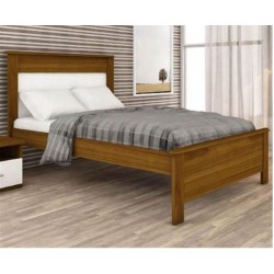 CAMA CASAL GUARANI  NOGUEIRA/BRANCO ACETINADO/NOGUEIRA 1530 x 1210 x 2040