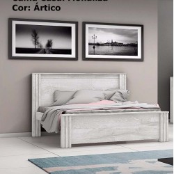 CAMA DE CASAL MONALISA  ÁRTICO - 1,57m x 1,21m x 2,05m