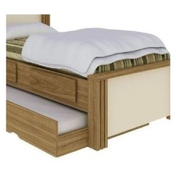 CAMA BIBOX MONALISA SOLTEIRO - AMÊNDOA / OFF WHITE