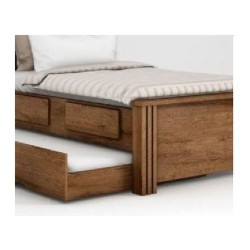 CAMA BIBOX MONALISA SOLTEIRO - BRAÚNA
