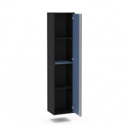 ARMÁRIO UNA - PRETO / AZUL VEL