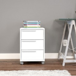 GAVETEIRO MAIA  3 GAVETAS - BRANCO 40 cm x 59,1 cm x 45 cm
