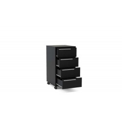 GAVETEIRO MAIA  4 GAVETAS - PRETO 40 cm x 75,8 cm x 45 cm