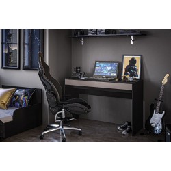 MESA LINDÓIA - PRETO/CINZA 120 cm x 75,5 cm x 45 cm