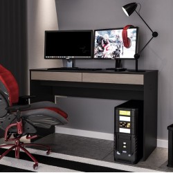 MESA LINDÓIA - PRETO/CINZA 120 cm x 75,5 cm x 45 cm