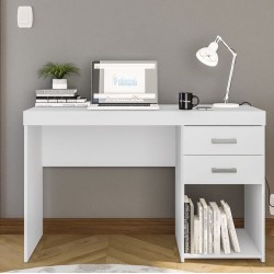 MESA MALTA 2 GAVETAS - BRANCO