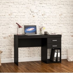 MESA MALTA - 2 GAVETAS PRETO 120 cm x 75,5 cm x 46,5 cm