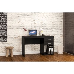 MESA MALTA - 2 GAVETAS PRETO 120 cm x 75,5 cm x 46,5 cm