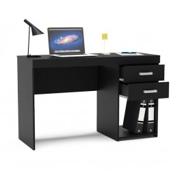 MESA MALTA - 2 GAVETAS PRETO 120 cm x 75,5 cm x 46,5 cm