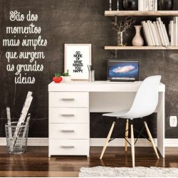 MESA MALTA 4 GAVETAS - BRANCO 120 cm x 75,5 cm x 46,5 cm