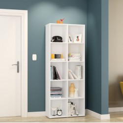 ESTANTE CARACOL 10 NICHOS - BRANCO 74 cm x 185,7 cm x 31 cm